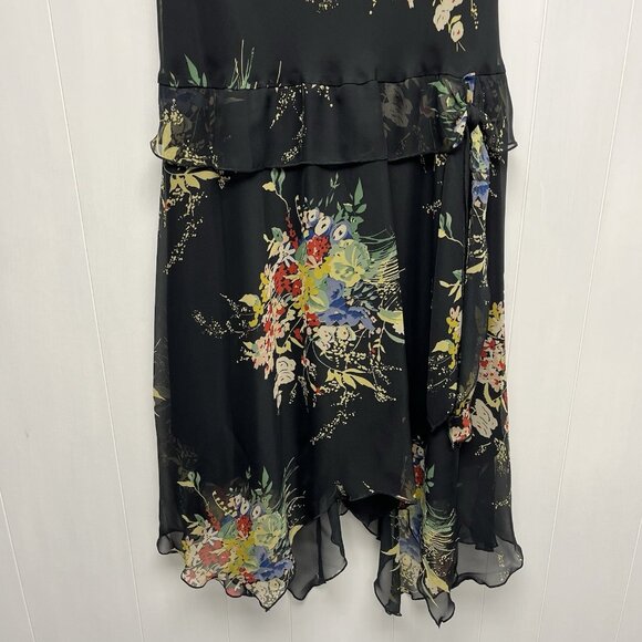 Dressbarn Womens Y2K Tiered Midi Dress Size 16‎ Drop Waist Fairy Whimsygoth Fem - Picture 5 of 8